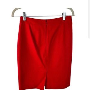 J. Crew The Pencil Skirt Vibrant Red Wool Blend Pencil Skirt, Size 8